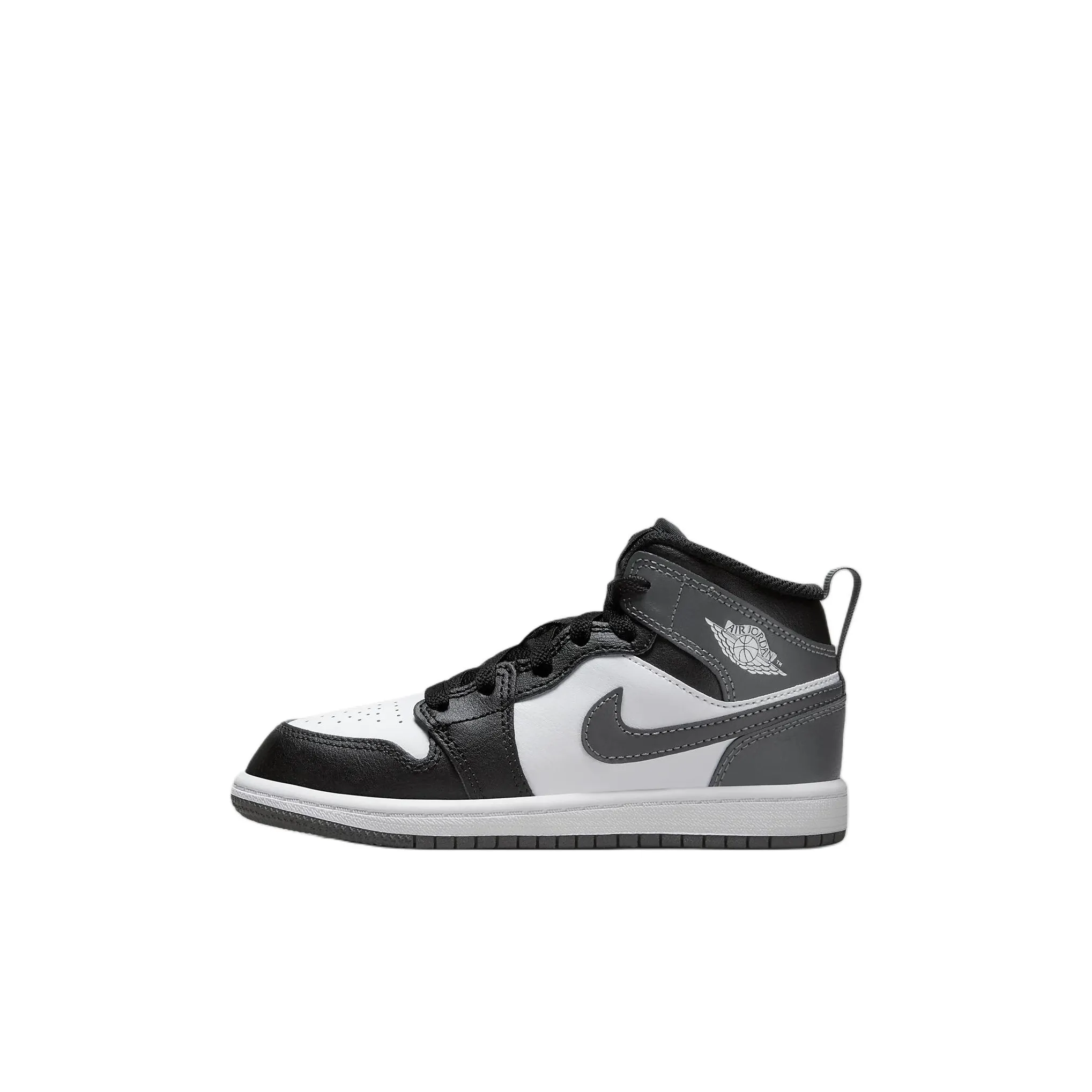 Jordan 1 Slip Resistant Shock Absorbers Mid Top Children's Basketball Shoes Black Gray Children Aged 3 7 Years Old