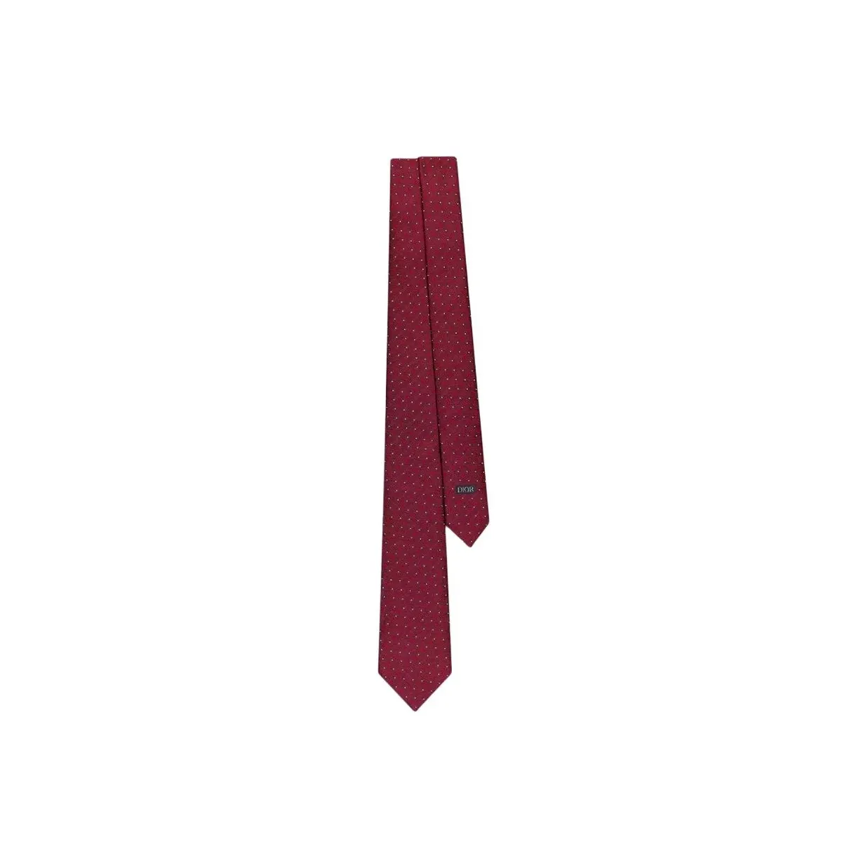 DIOR Mulberry Silk Ties Men's Burgundy