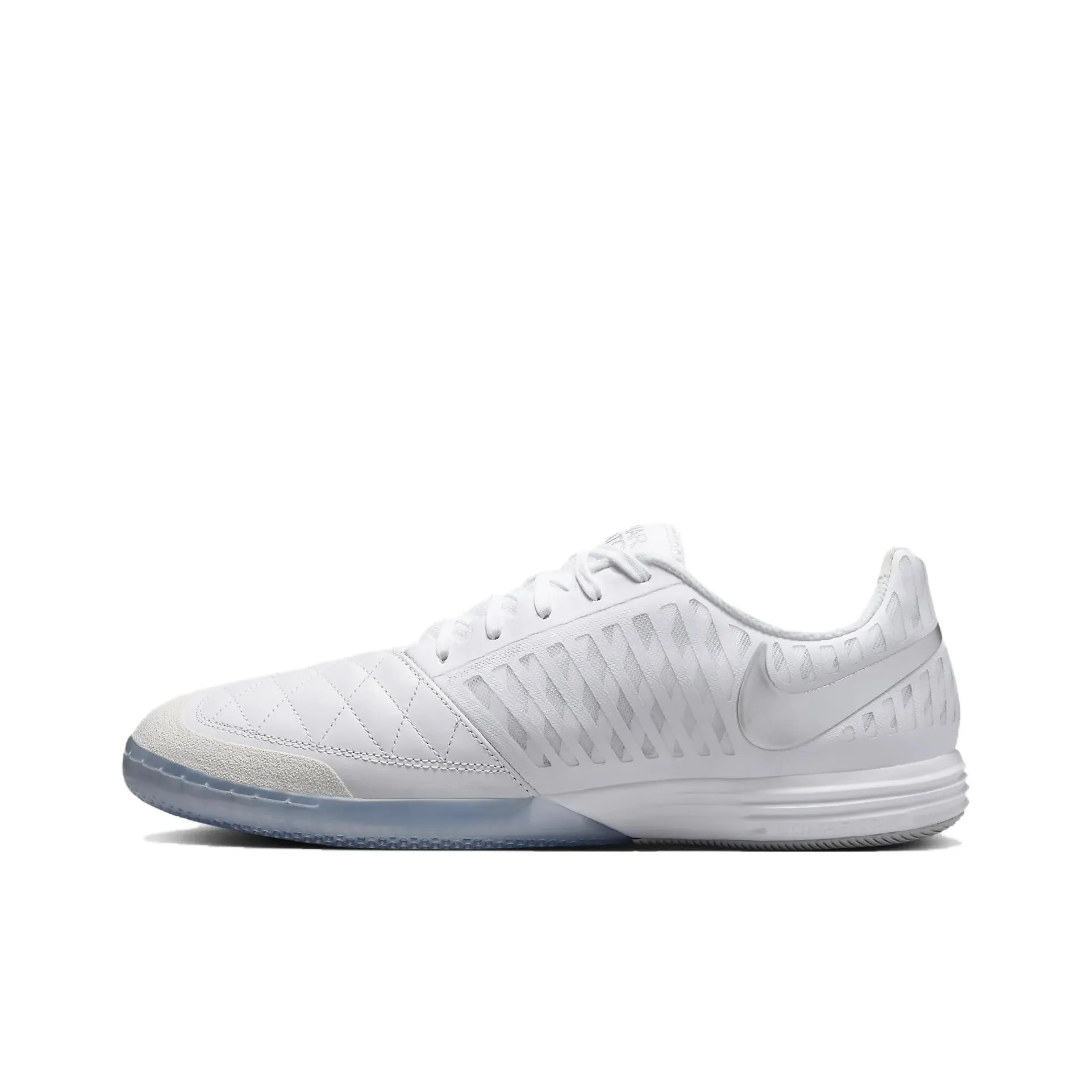 Nike Lunar Gato Indoor Anti Slip Wear Resistant Soccer Shoes Unisex White