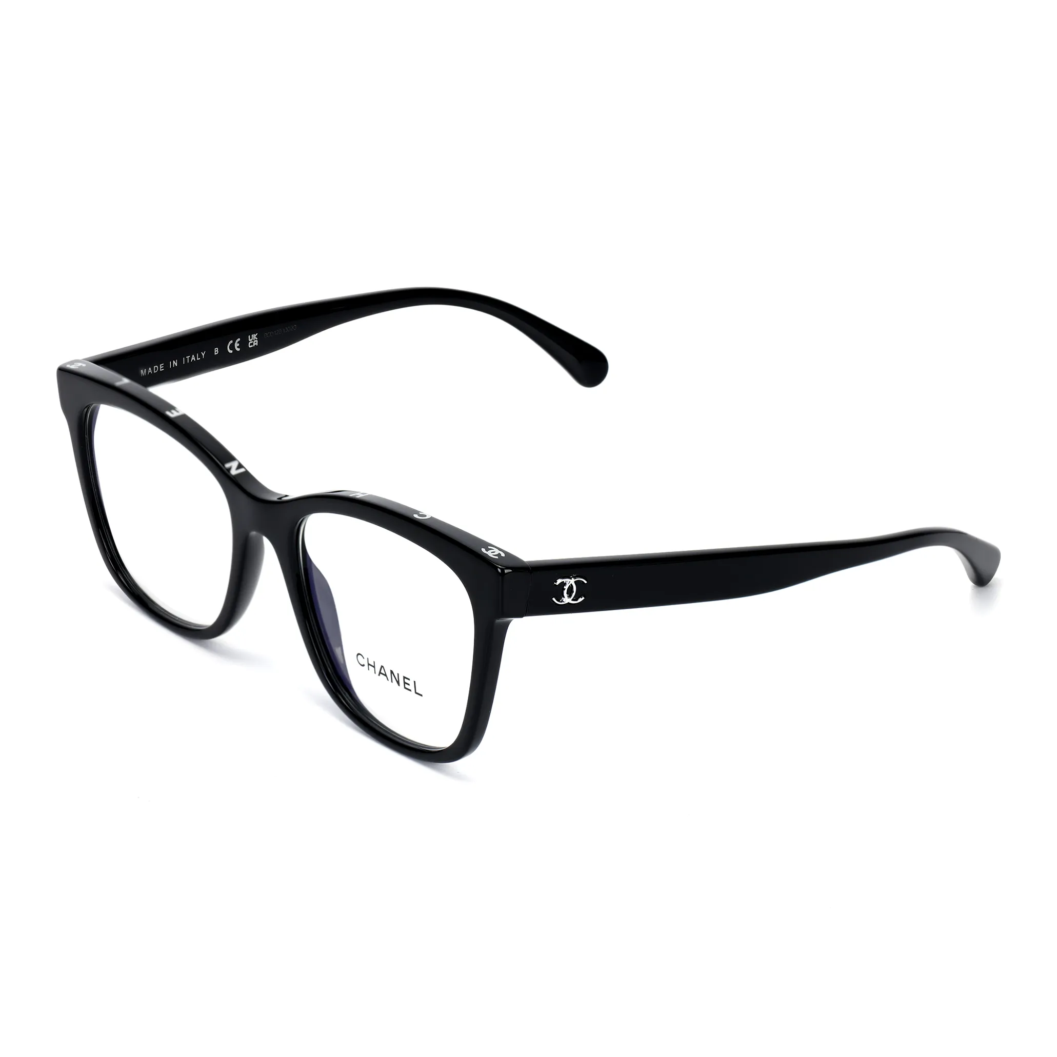 CHANEL Men's Square Acetate Glasses Black