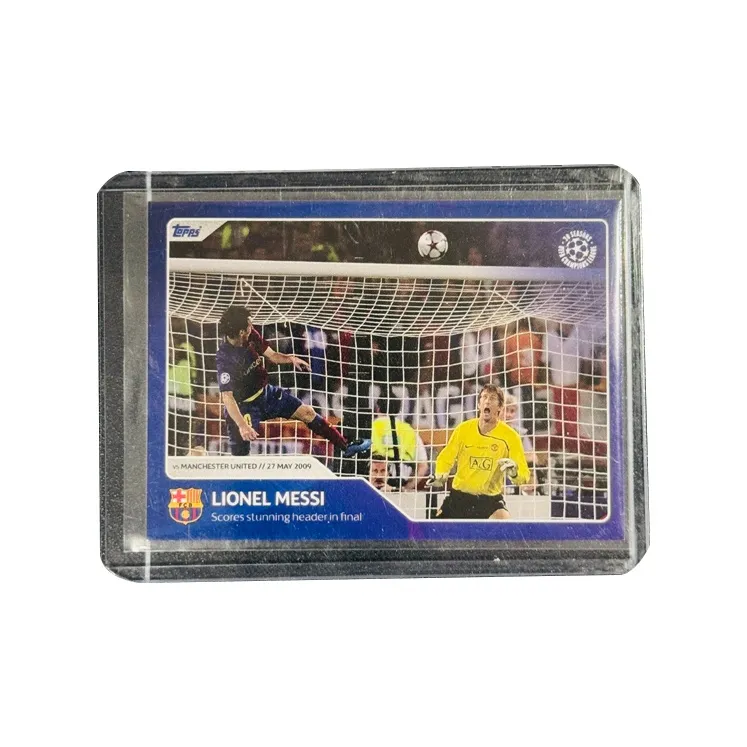 Topps Messi Champions League 30-я годовщина редкая карта гол против Manchester United отличное состояние карта игрока