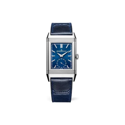 Jaeger LeCoultre Ручной Механический Движение Мужские Flip Collection REVERSO Часы 45,6мм*27,4мм*8,5мм Синий