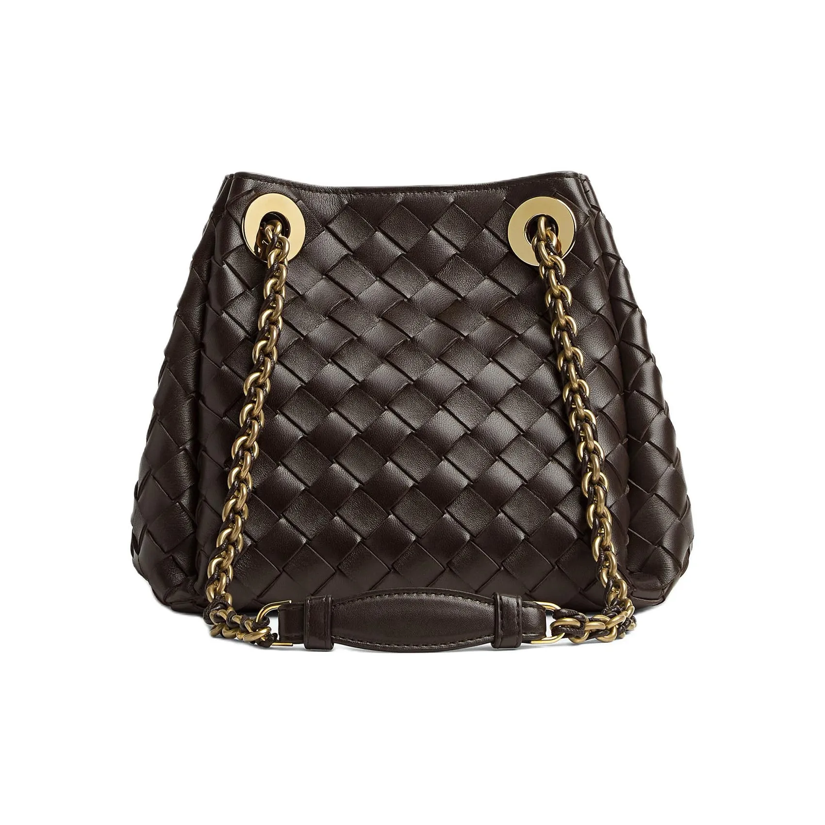 Bottega Veneta Parachute Sheepskin Handbag Shoulder Bag Small Size Women
s Chocolate Brown