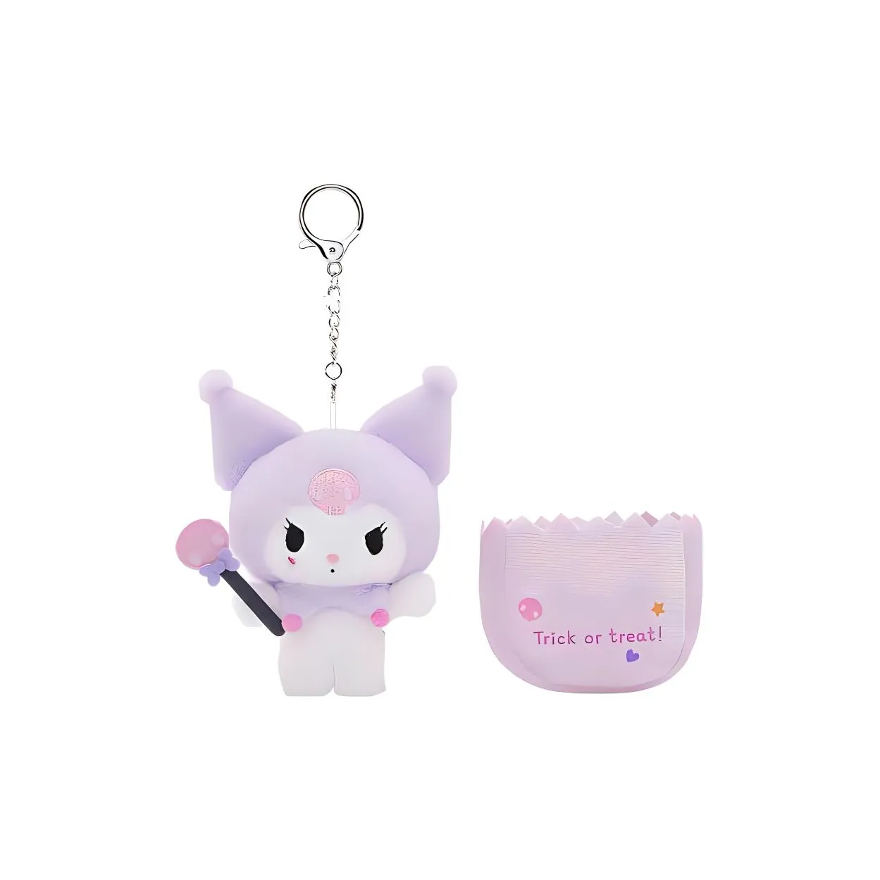 Санрио Kuromi Cute Ghost Radiance Charm Кукла Плюшевая Подвеска 13 см Рекомендуемая Высота