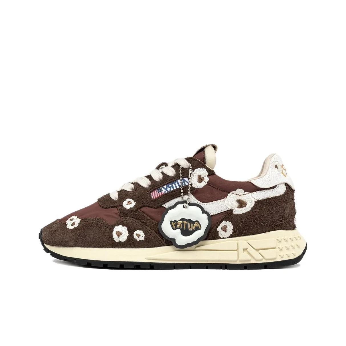 AUTRY Reelwind Slip Resistant Abrasion Resistant Низкий Топ Повседневная обувь Женская Коричневый Белый