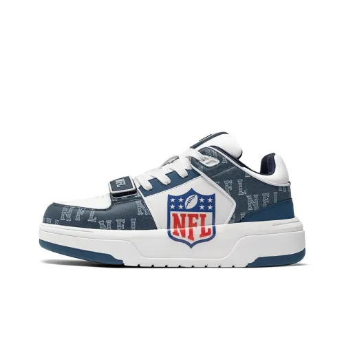 NFL College 1 Кроссовки для скейтбординга Low Топ COLORFUL Shield Белый и синий цвет Унисекс