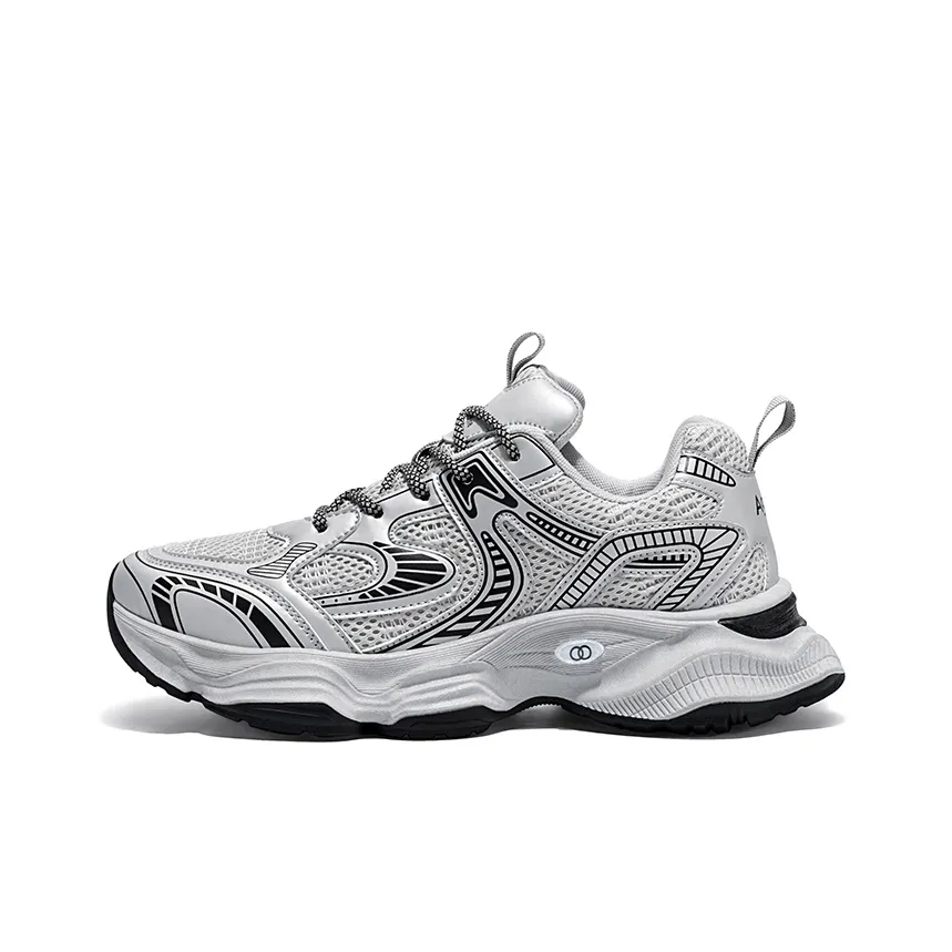 AGSDON Толстая подошва Низкий топ Серебряный Мужской