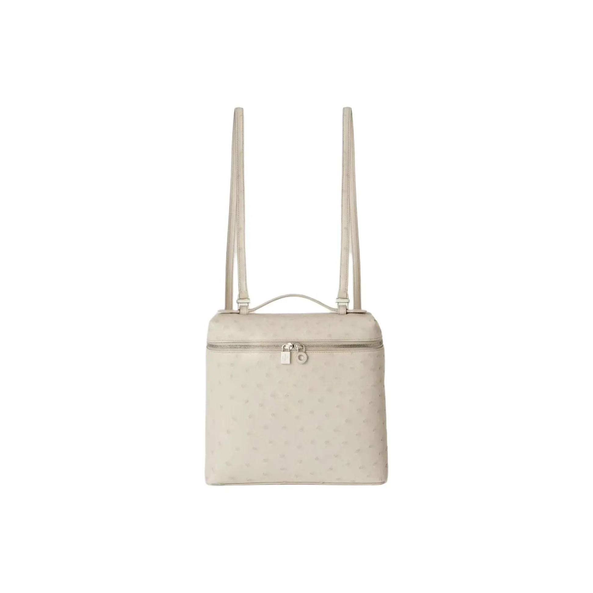 Loro Piana ExtraPocket Ostrich Leather Handbag, Backpack, Backpack Women's Inca Stone Color