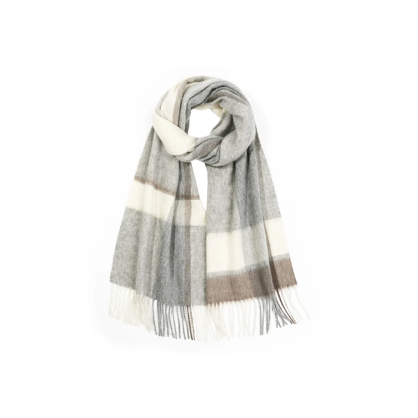 Shanghai Story 100% Sheep Wool Knit Scarves Men's