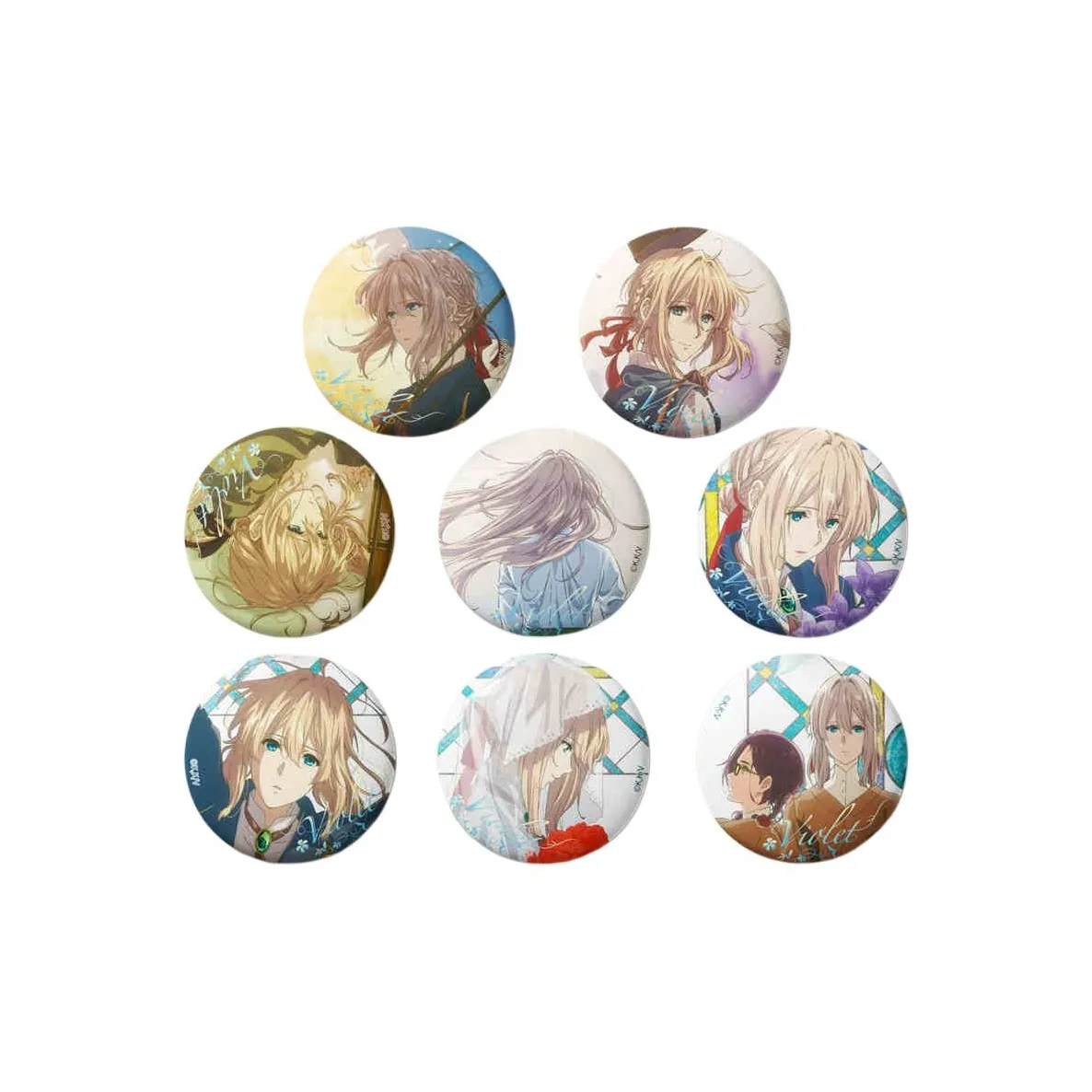 Xhdm Фиолетовый Evergarden Коллекция Four SEASONS Wa Blossoms Подвеска с лазерным билетом и магнитами аниме-тематики