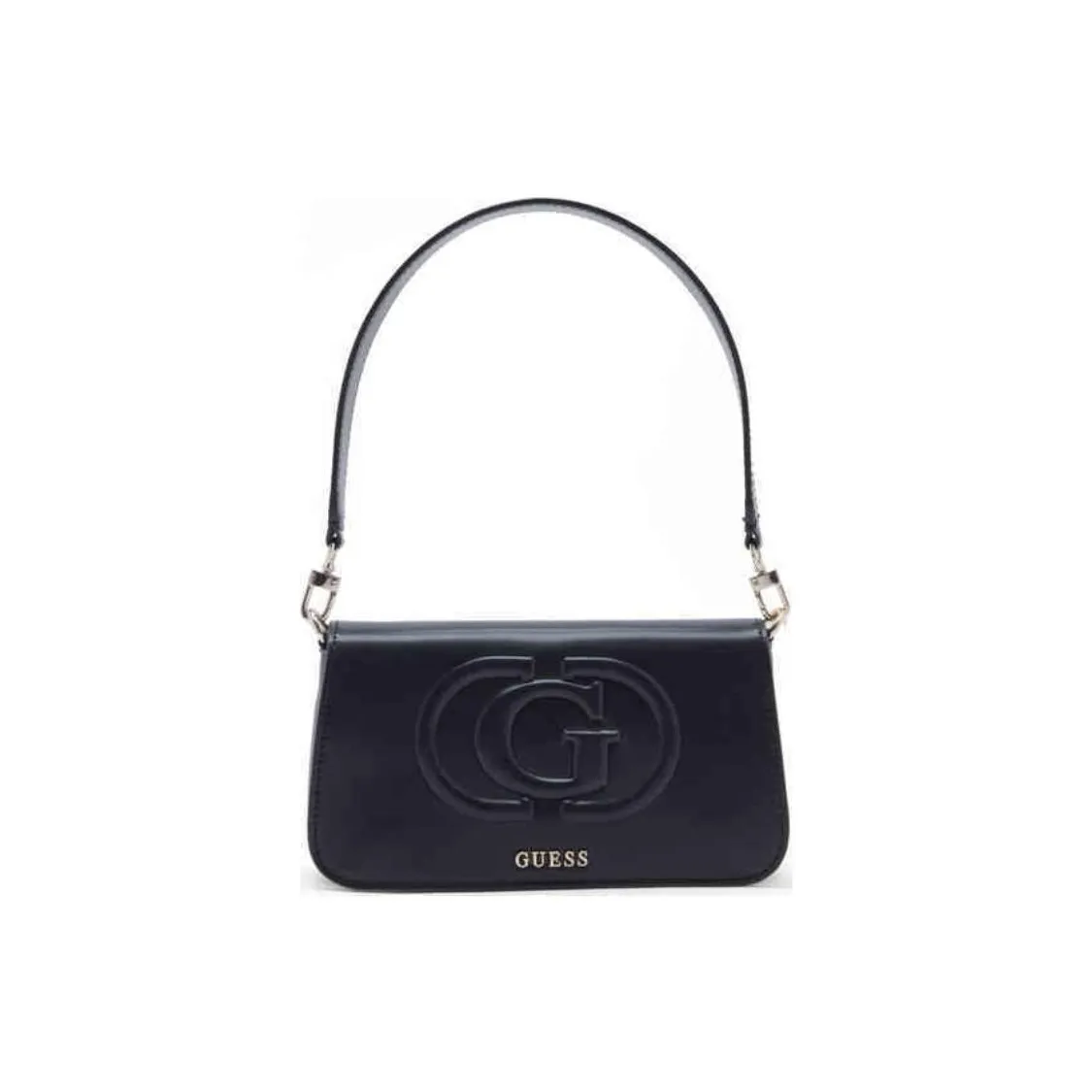 GUESS Artificial Leather Shoulder Bag Portable Crossbody Bag Shoulder Bag Medium Size Women's Black