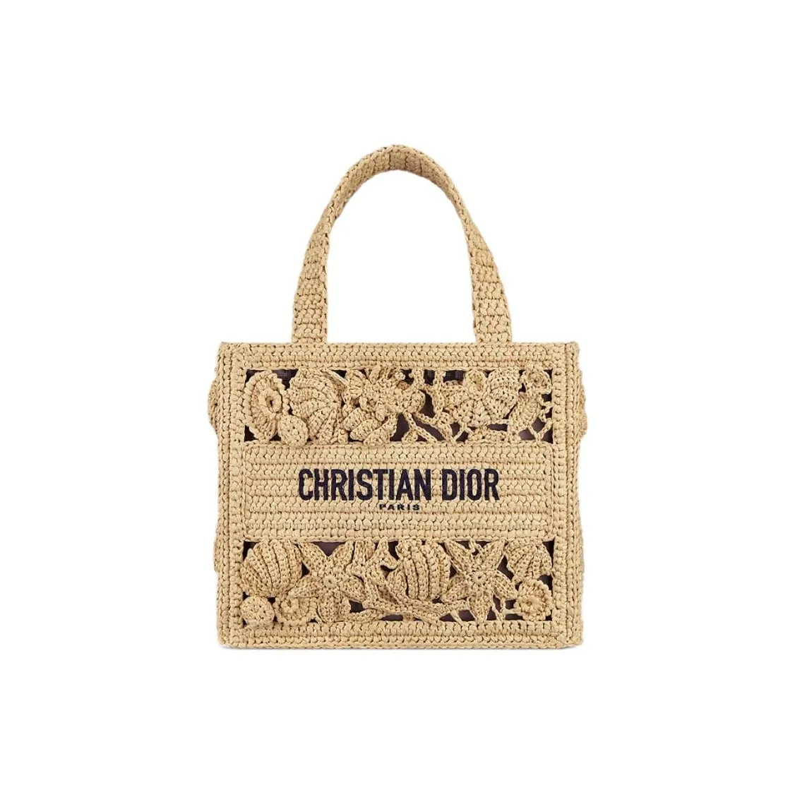 DIOR BookTote Cotton Tote Bag, Shopping Bag, Handbag Trumpets Women's Light Brown