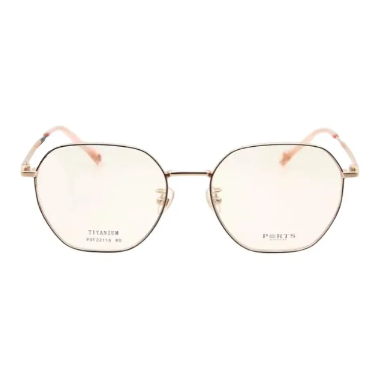 PORTS Титан Овал Оправы для очков Унисекс Красный