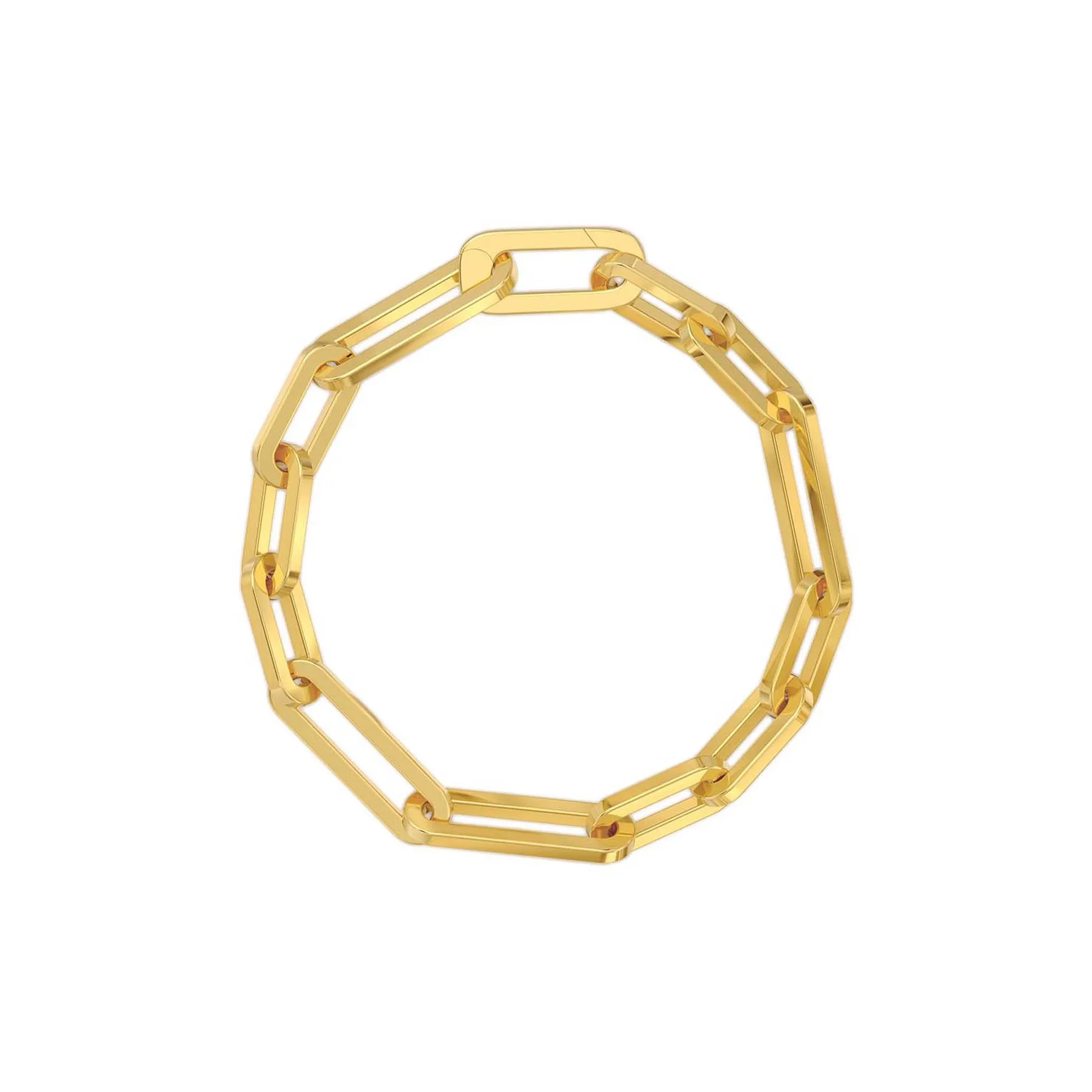 Mistova JEWELRY Eco Friendly Gold Plated Copper Chain Ring Bracelet Unisex