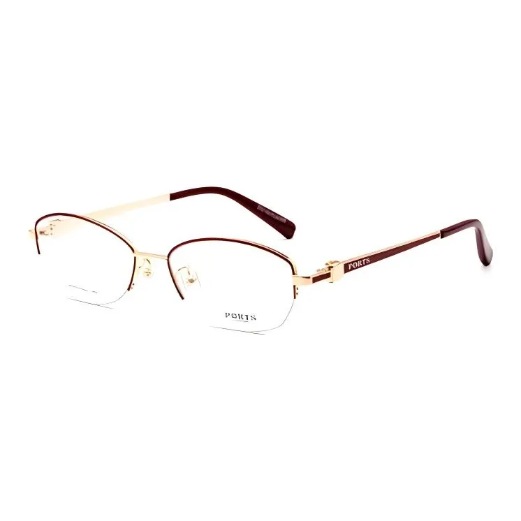 PORTS Alloy Square Оправы для очков Женские Red