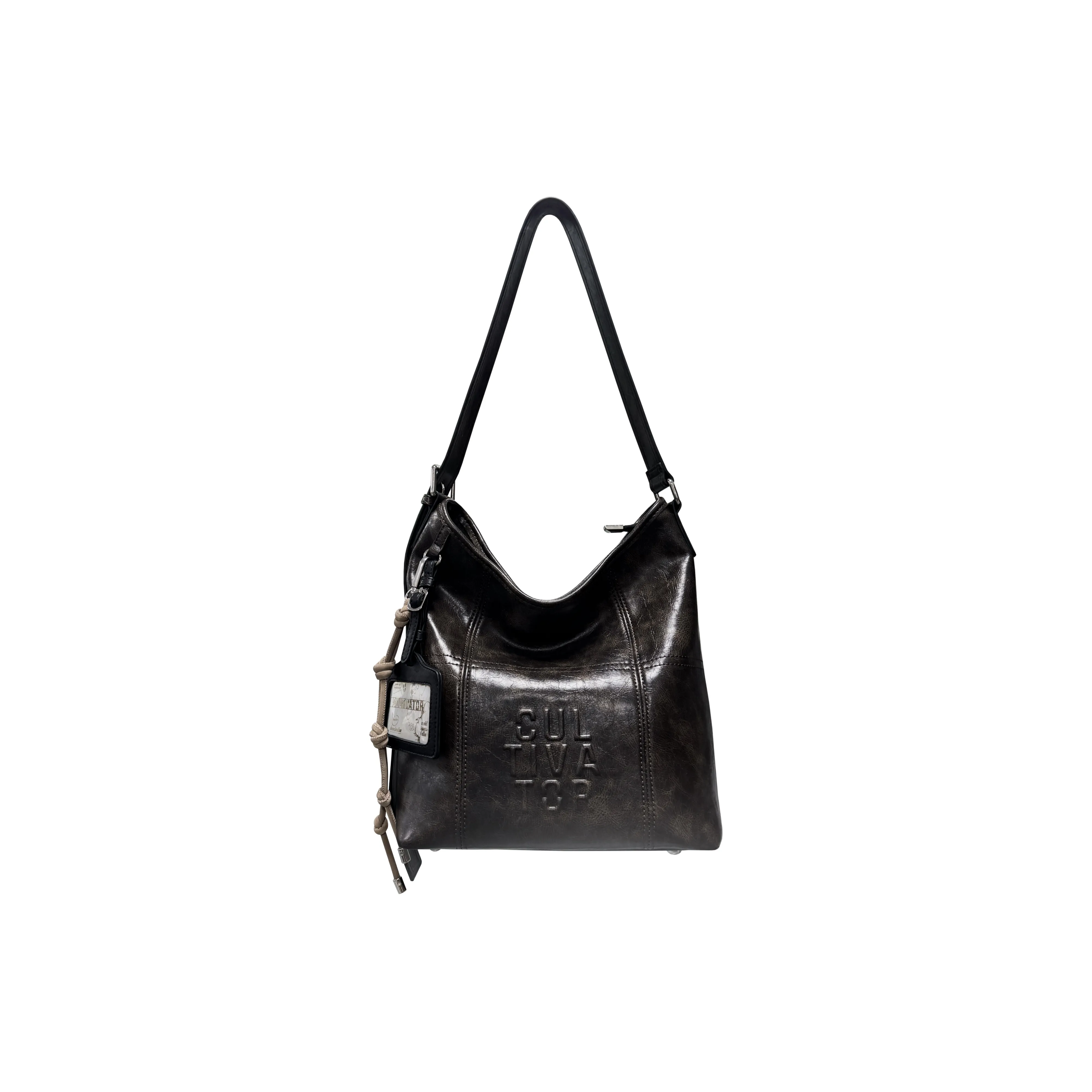 CULTIVATOR ПУ (полиуретан) Сумка через плечо Большая Унисекс Темно-коричневая