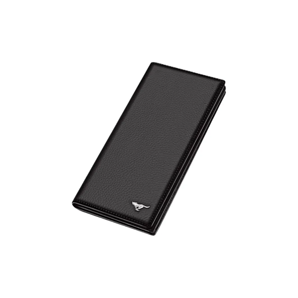 SEPTWOLVES Кошелек из коровьей кожи Мужской Черный Кофейный