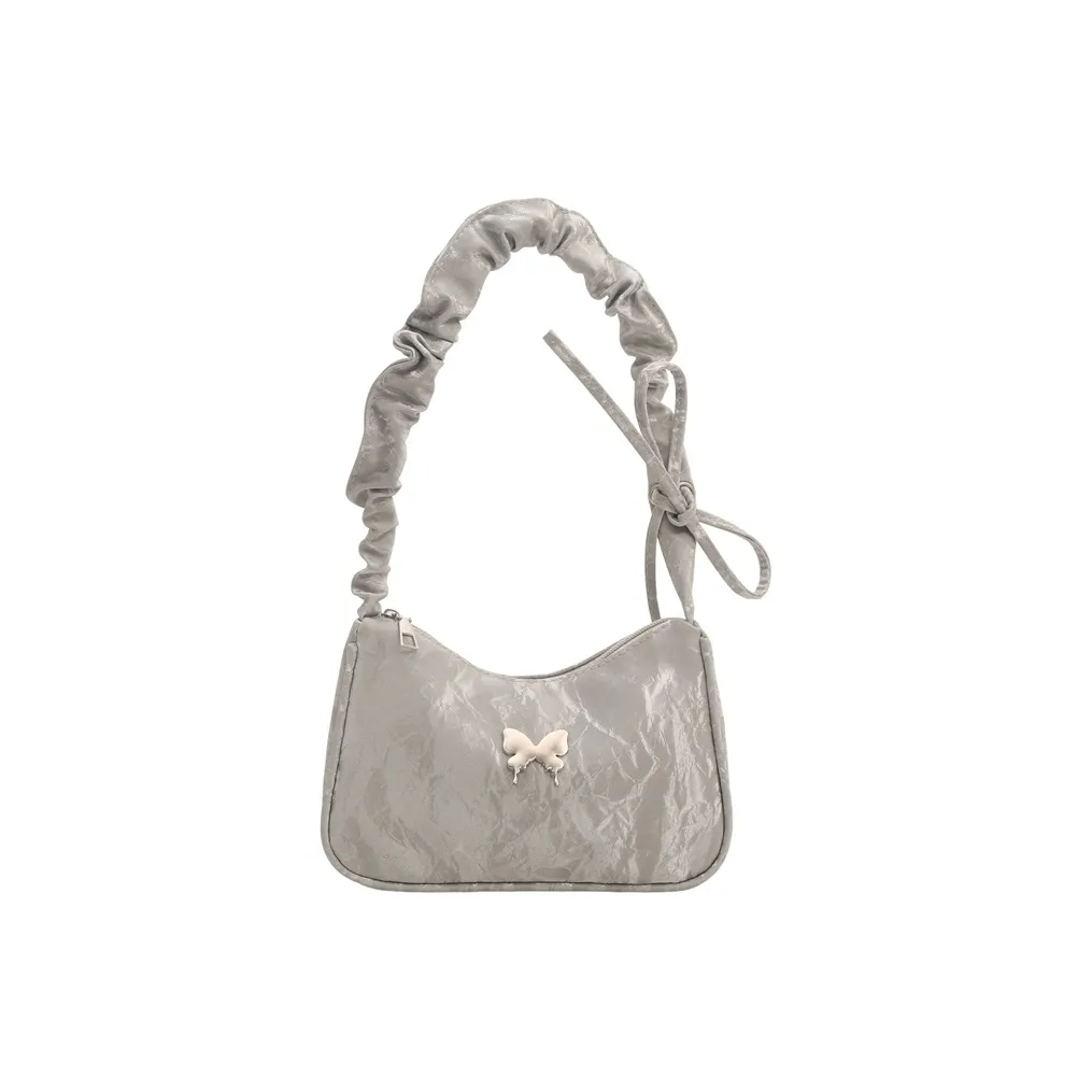HCXK Pu Advanced Niche Butterfly Bag For Women's Unisex White/Black/Blue/Khaki/Brown