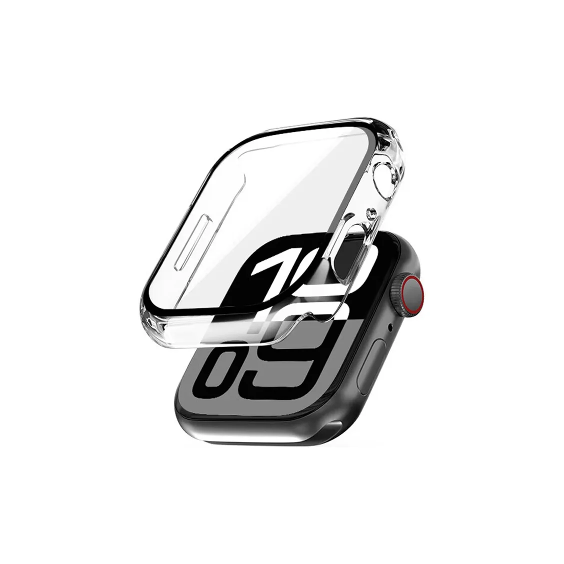 CHRROTA Защитный чехол для Apple Watch S10 с закаленным стеклом и корпусом из металла