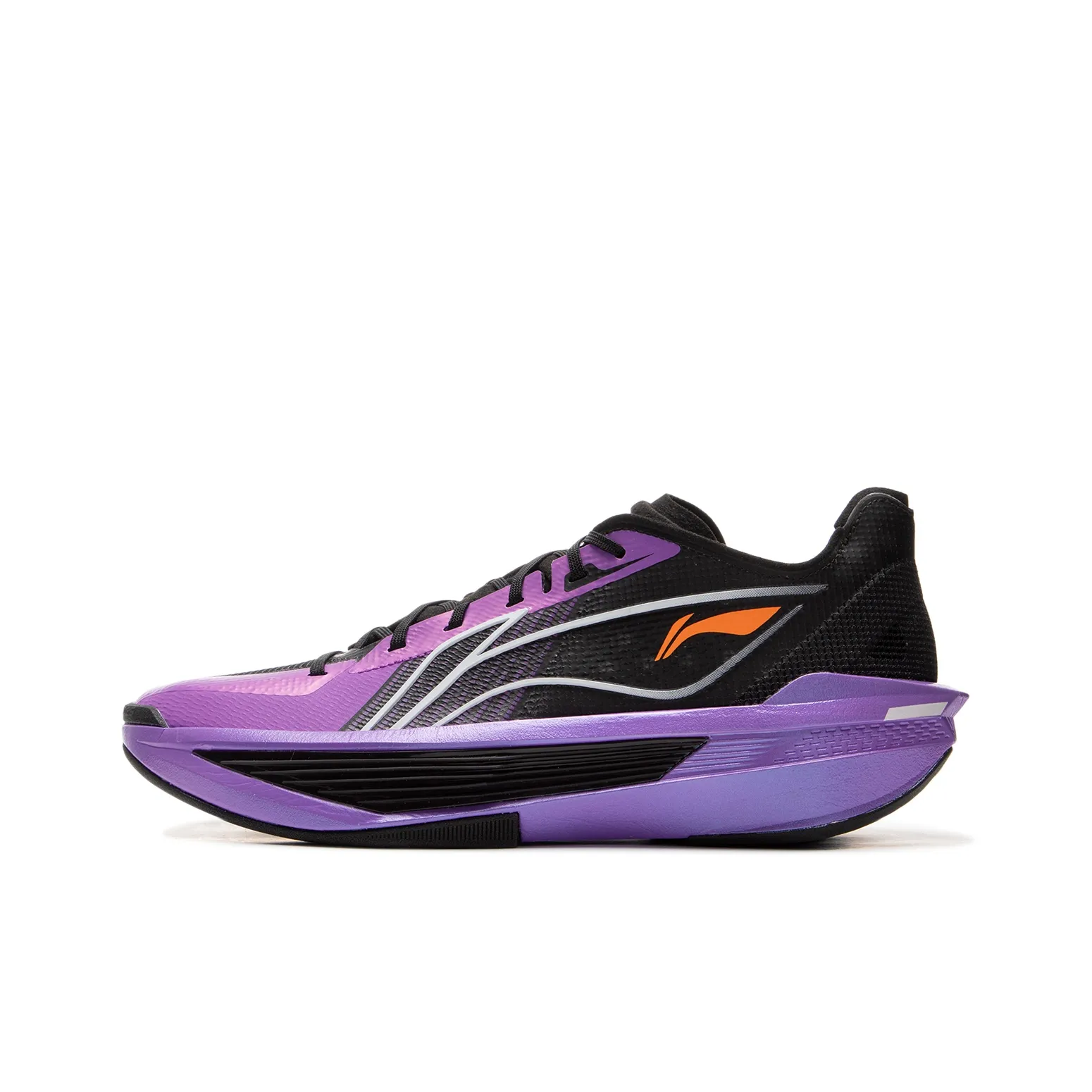 LiNing ULTRALIGHT Cushioning, Slip Resistant, Abrasion Resistant, Rebound Grip Low Top Basketball Shoes Men's Purple