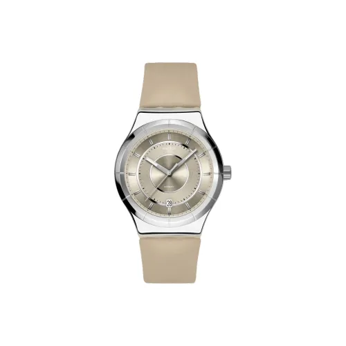 SWATCH Автоматический Механический Movement Унисекс Часы 42 мм Бежевые