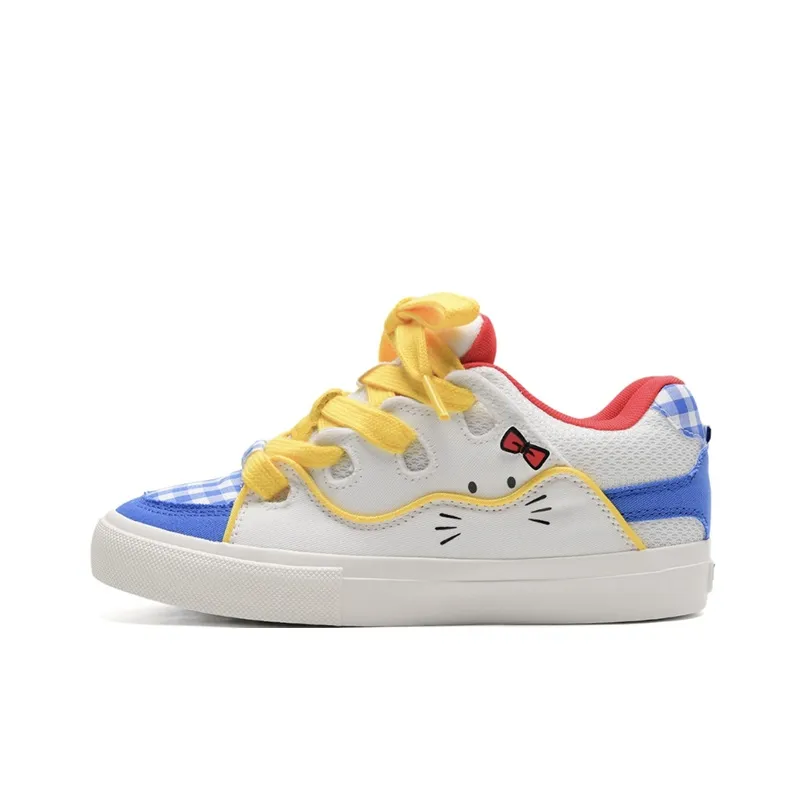 Crocodile Slip Resistant Shock Absorbers With Abrasion Resistant Properties Low Top Skateboard Shoes Women's Blue White
