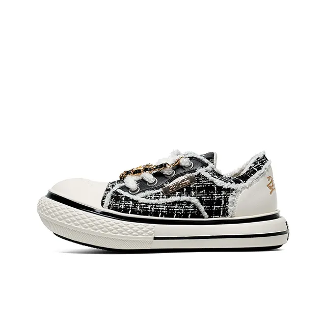 ZHAOTAIYANGLIANMING x OLD ORDER Высота Увеличивающие Износостойкие Низкие Кеды Унисекс Белый Черный