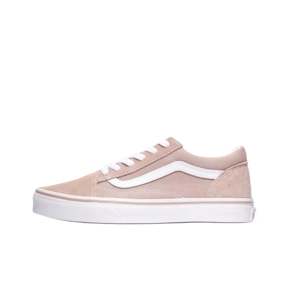 Vans Old Skool Collection Low Top Kids' Skateboarding Shoes Pink White Teenagers