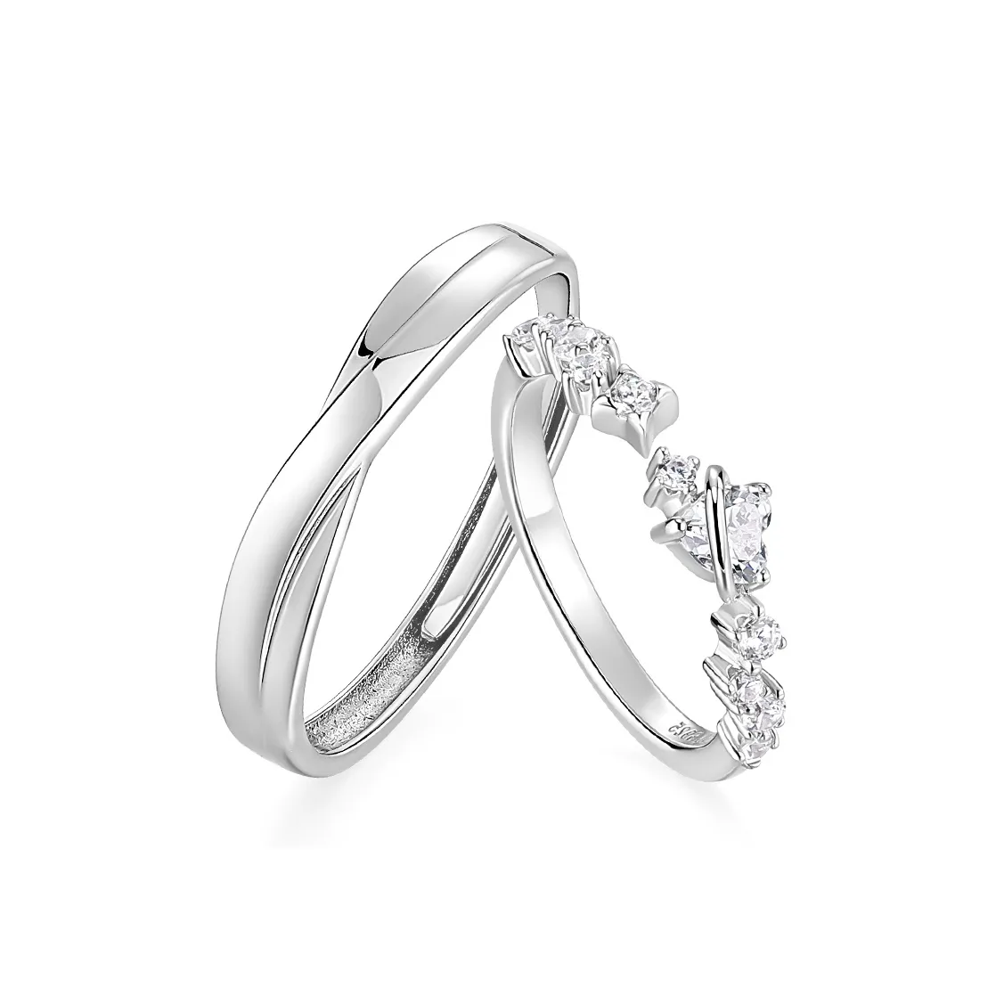 KADER 925 Sterling Silver Rings Unisex Silver