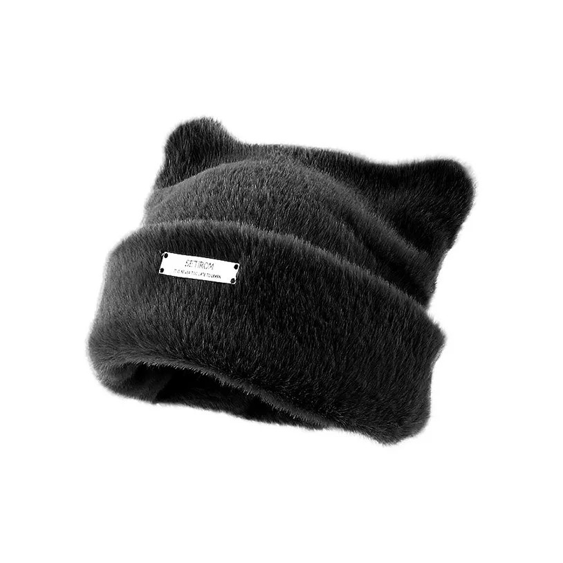 LECAGE Faux Mink Fur Beanies Unisex