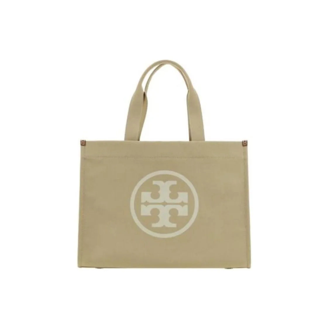 TORY BURCH Ella Cotton Canvas Bag, Tote Bag, Shopping Bag, Shoulder Bag, Handbag Regular Women's Hickory Nut
