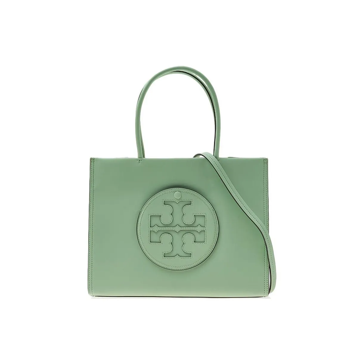 TORY BURCH Ella Leather Tote Bag, Shopping Bag, Shoulder Bag, Crossbody Bag, Handbag Trumpets Women's Mint Green