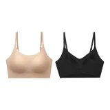 [2 개 for 20 Yuan off] 탱크 탑, 누드 컬러+뒷 버클 스타일, 잉크 블랙