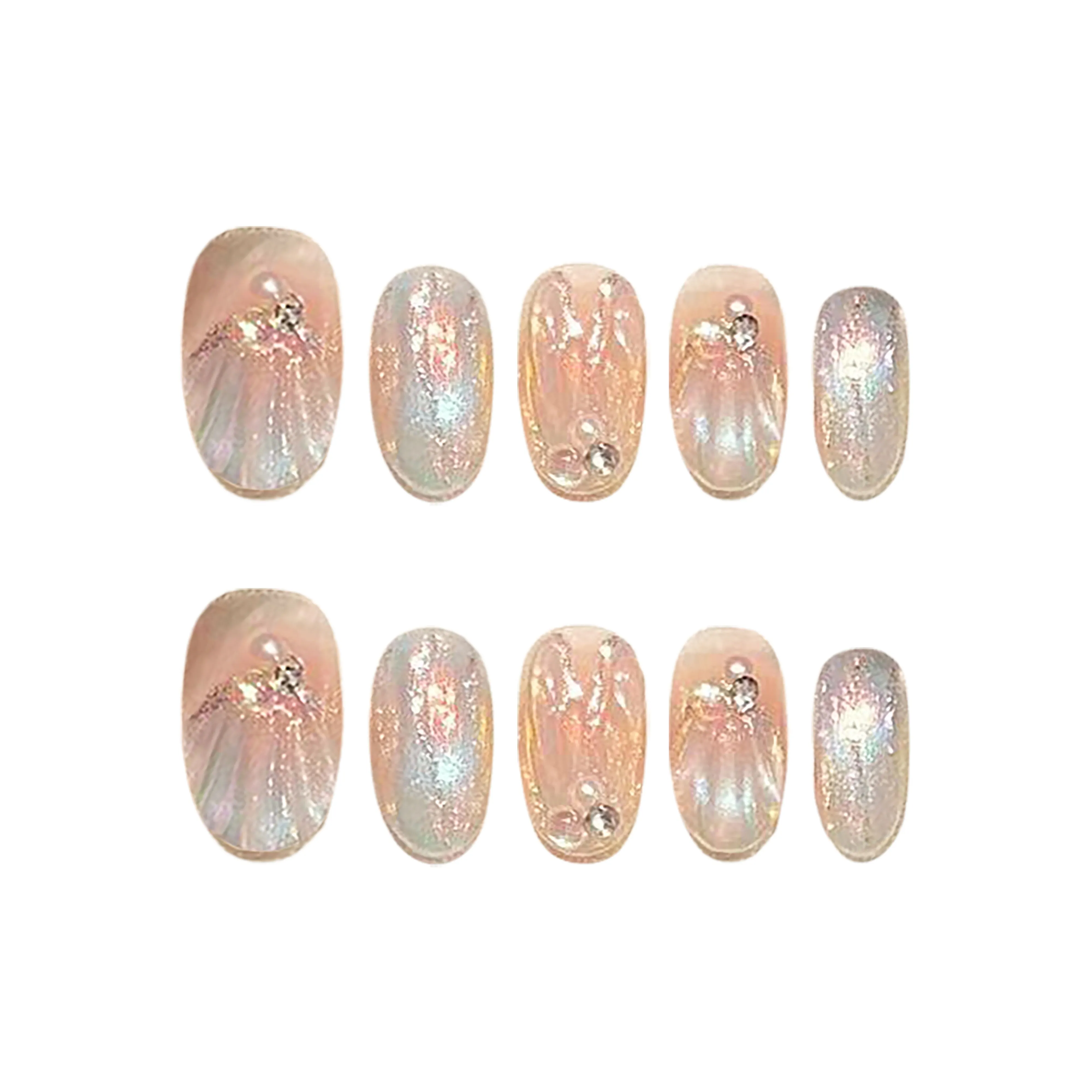 Song Biography Русалка Перламутровый Осветляющий Мода Осветляющий False Nail Короткий LADDER 20 мм