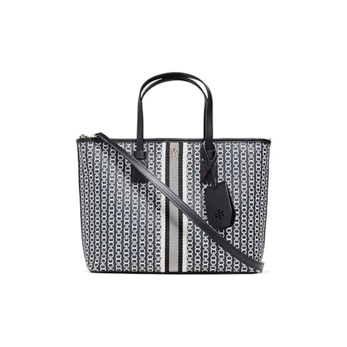 TORY BURCH Gemini Link Покрытый холст Сумка-тоут Сумка для покупок Портативная сумка через плечо Сумка на плечо