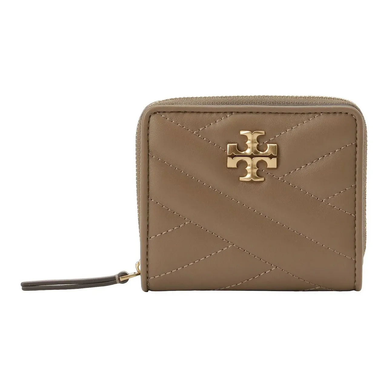 TORY BURCH Kira (Красный) V-образный стеганый кожаный кошелек женский тауповый