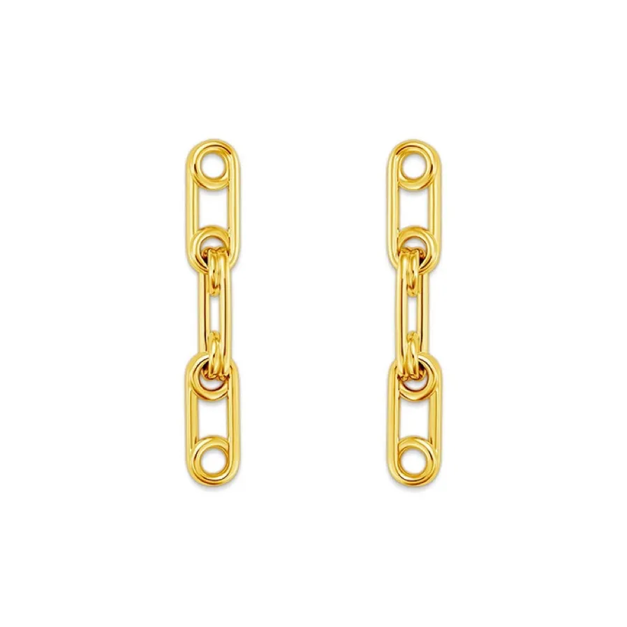Mistova JEWELRY S925 Silver White Gold Plated, Eco Friendly Copper Gold Plated Pin Hoop Earrings Women's