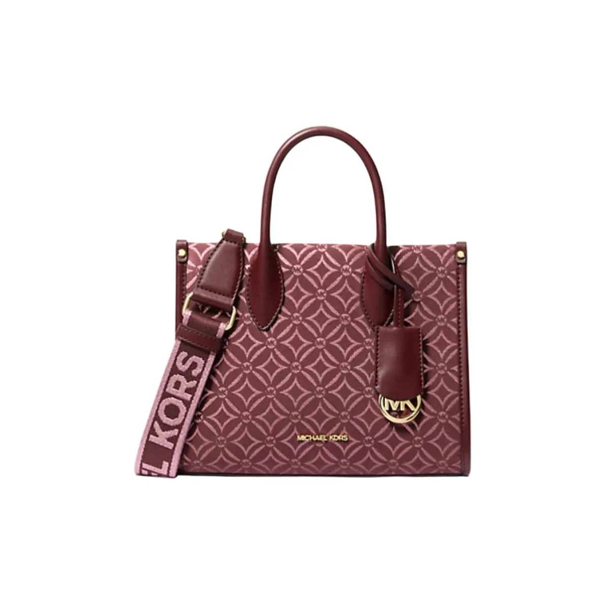 MICHAEL KORS Mirella Polyester Tote Bag, Shopping Bag, Shoulder Bag, Crossbody Bag, Handbag Trumpets Women's Fuchsia