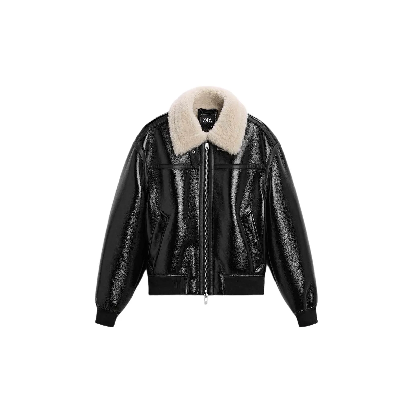 ZARA Leather Jacket Men's Black