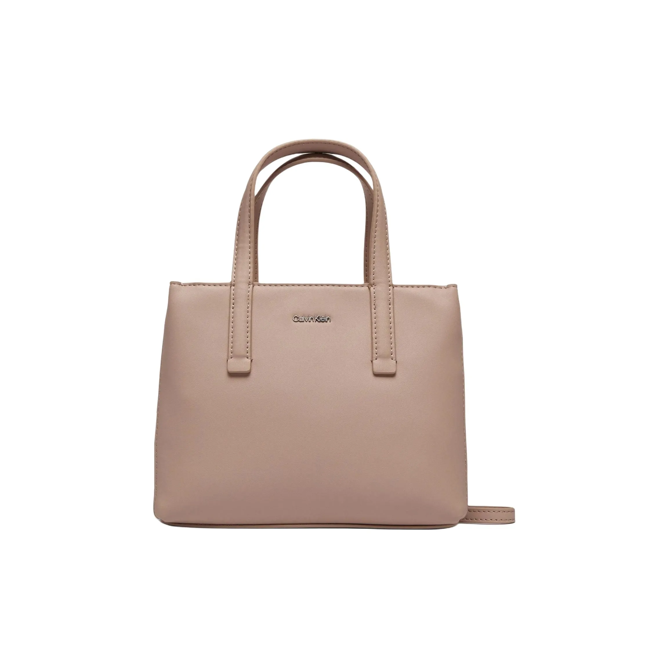 CALVIN KLEIN Polyurethane Tote Bag Shopping Bag Shoulder Bag Crossbody Bag Handbag Mini Women's Light Umber