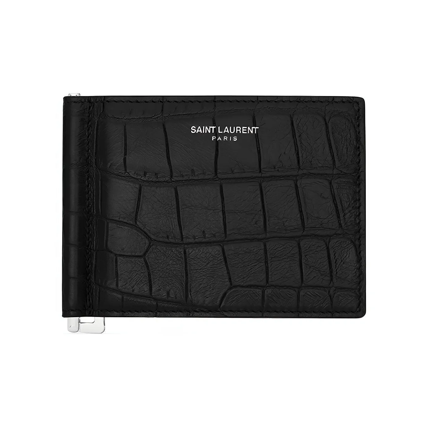 SAINT LAURENT Leather Wallet Men's Black