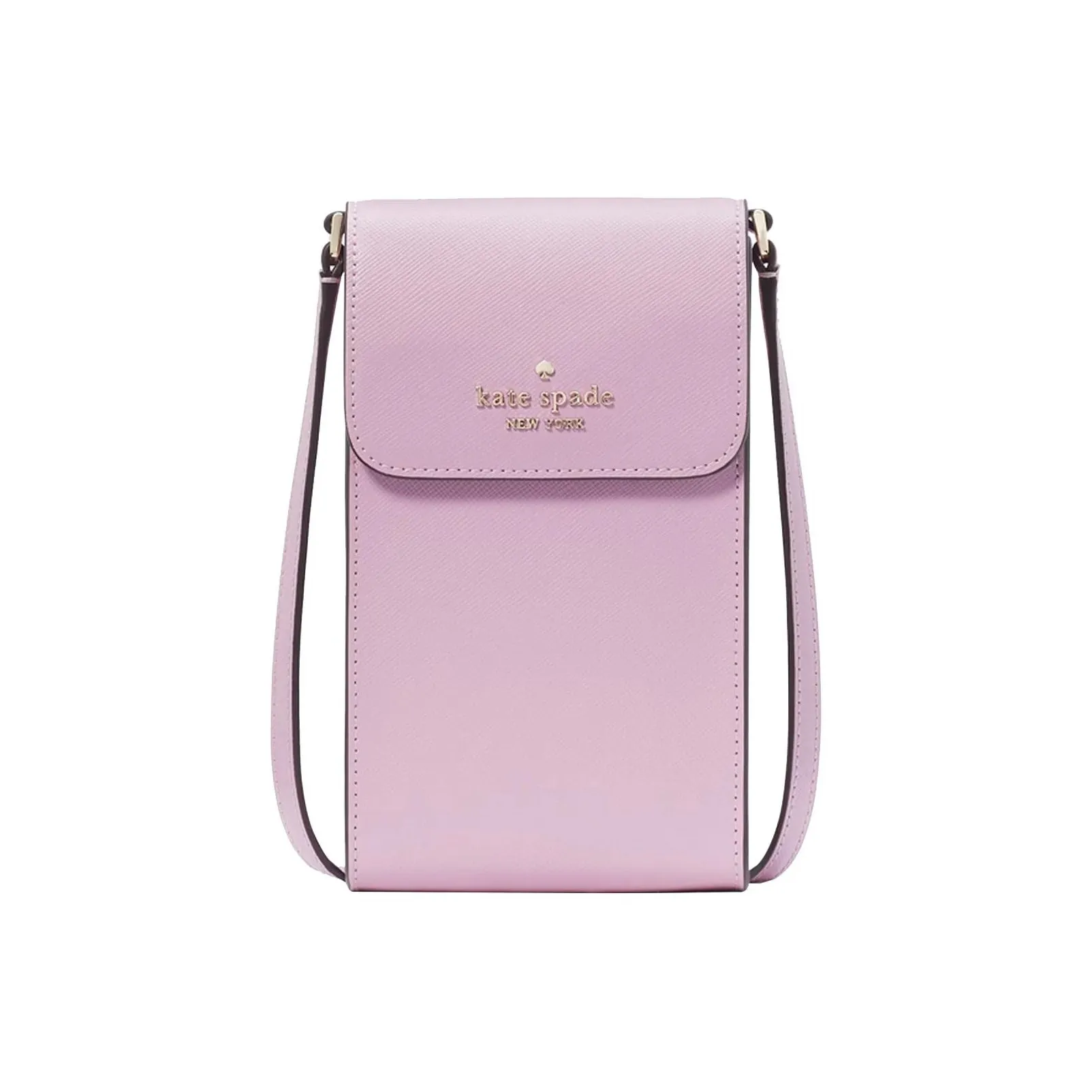 Kate Spade Calfskin Cell Phone Pouch, Shoulder Bag, Crossbody Bag Women's Purple