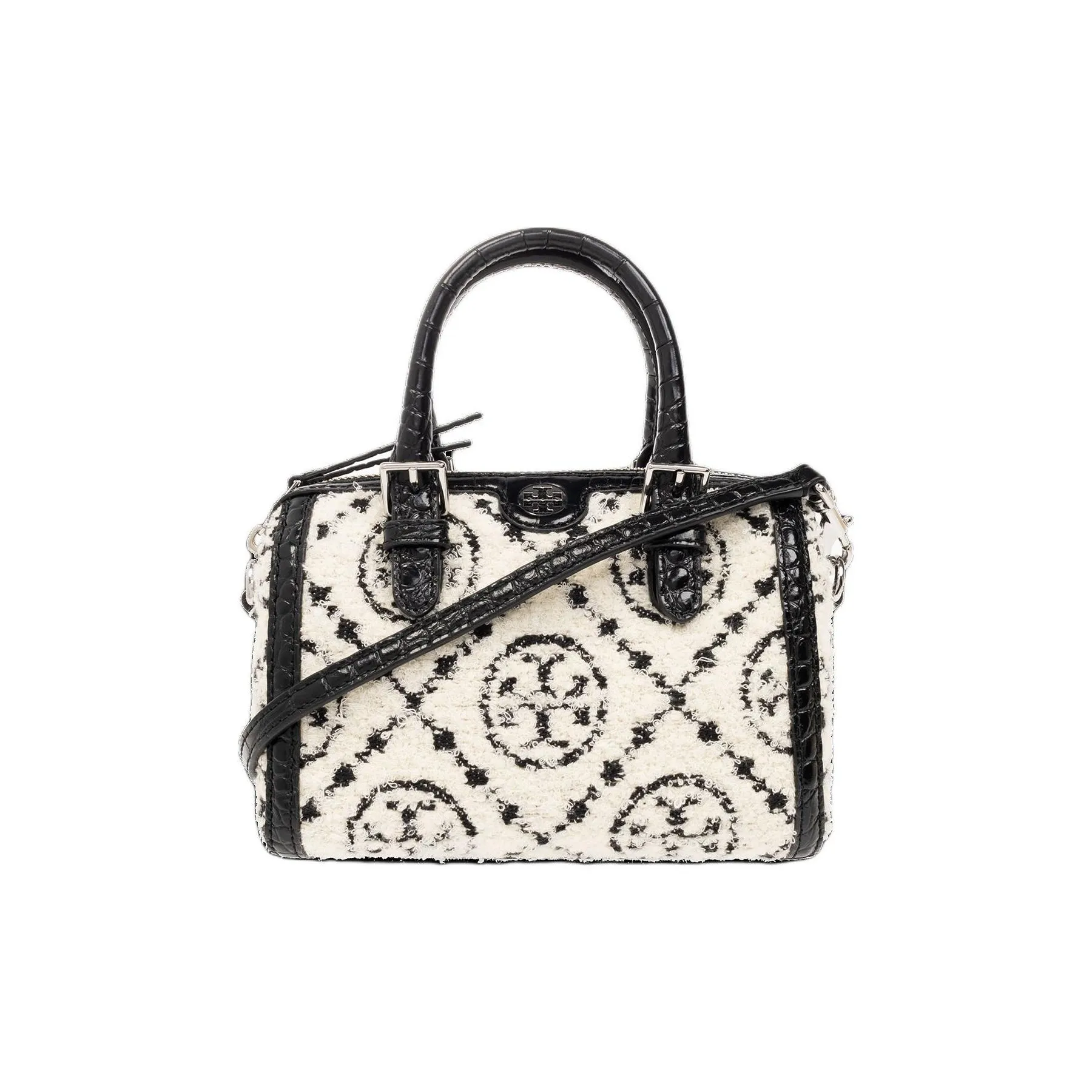 TORY BURCH T Monogram Ткань Сумка через плечо Сумка Мини Женская Черная