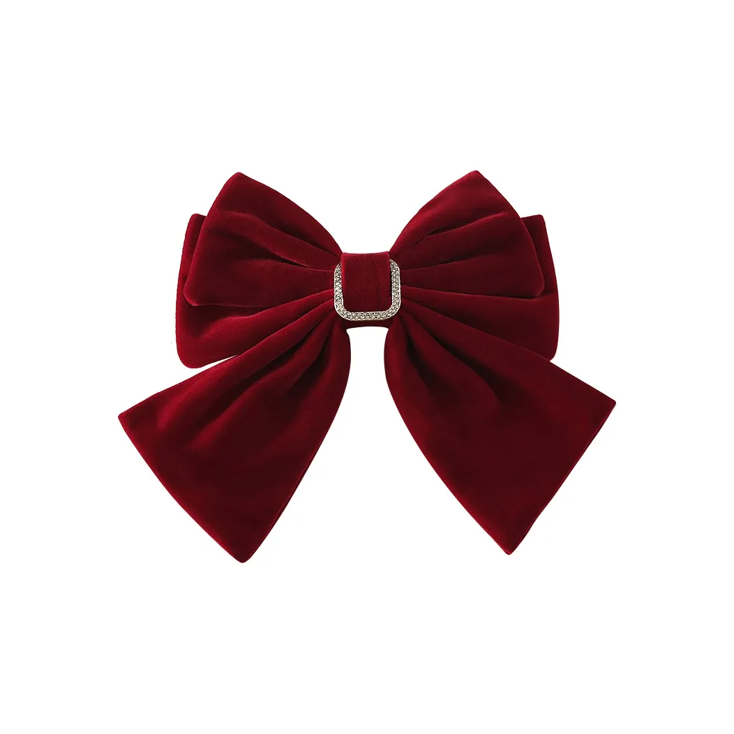 SENDME Велюр Заколки для волос Женские Красный