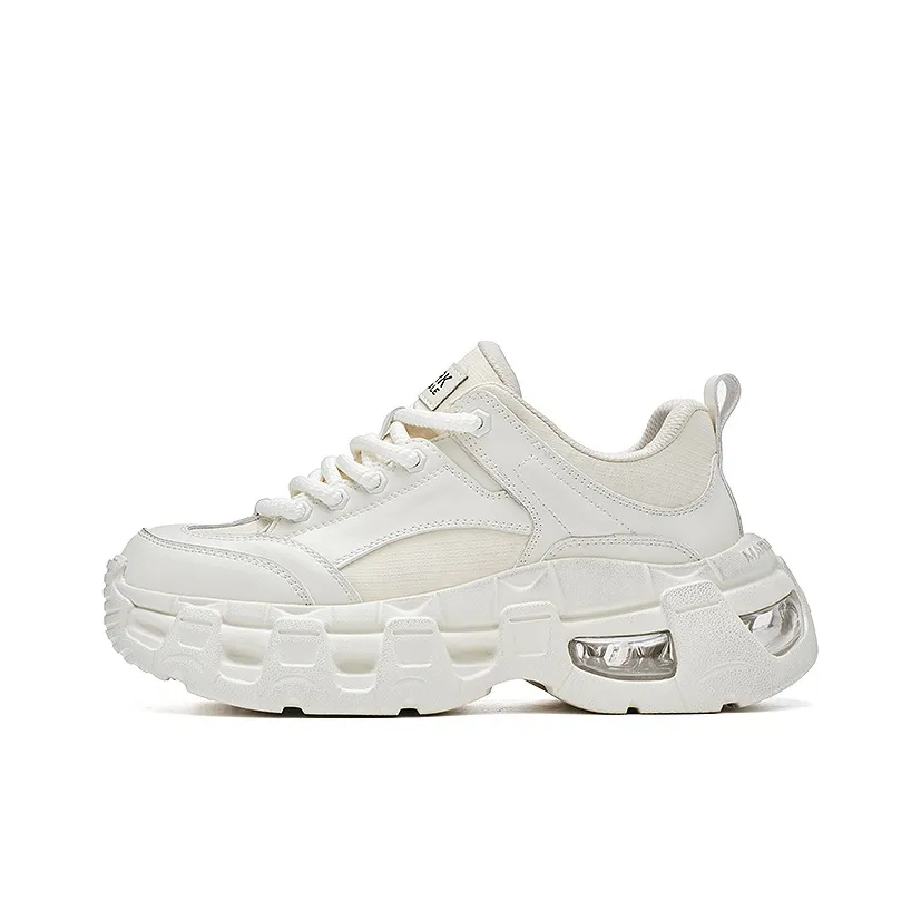 FAIRWHALE Толстая подошва Мужские Белые