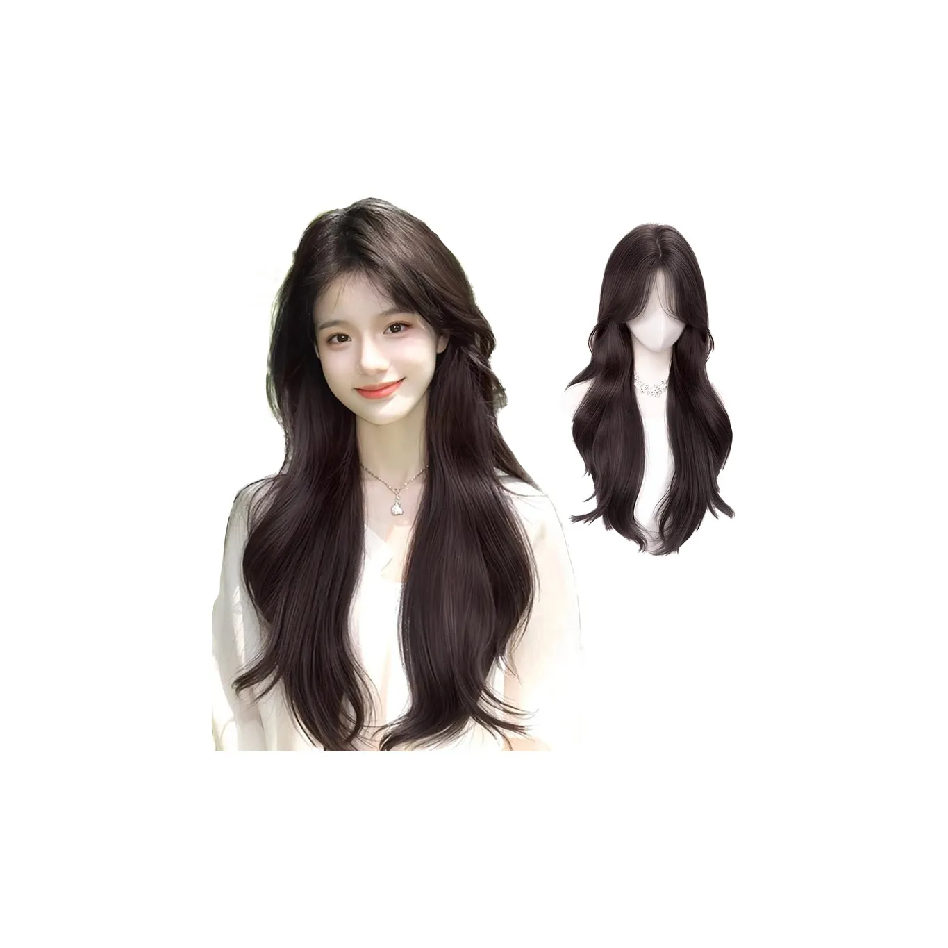 TIANKONGSHU Большая волна Длинные кудрявые парик с накладками