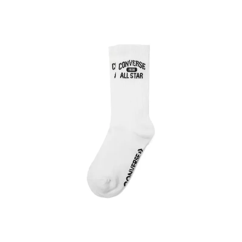 Converse Mid Calf Socks Unisex 1 Pack White