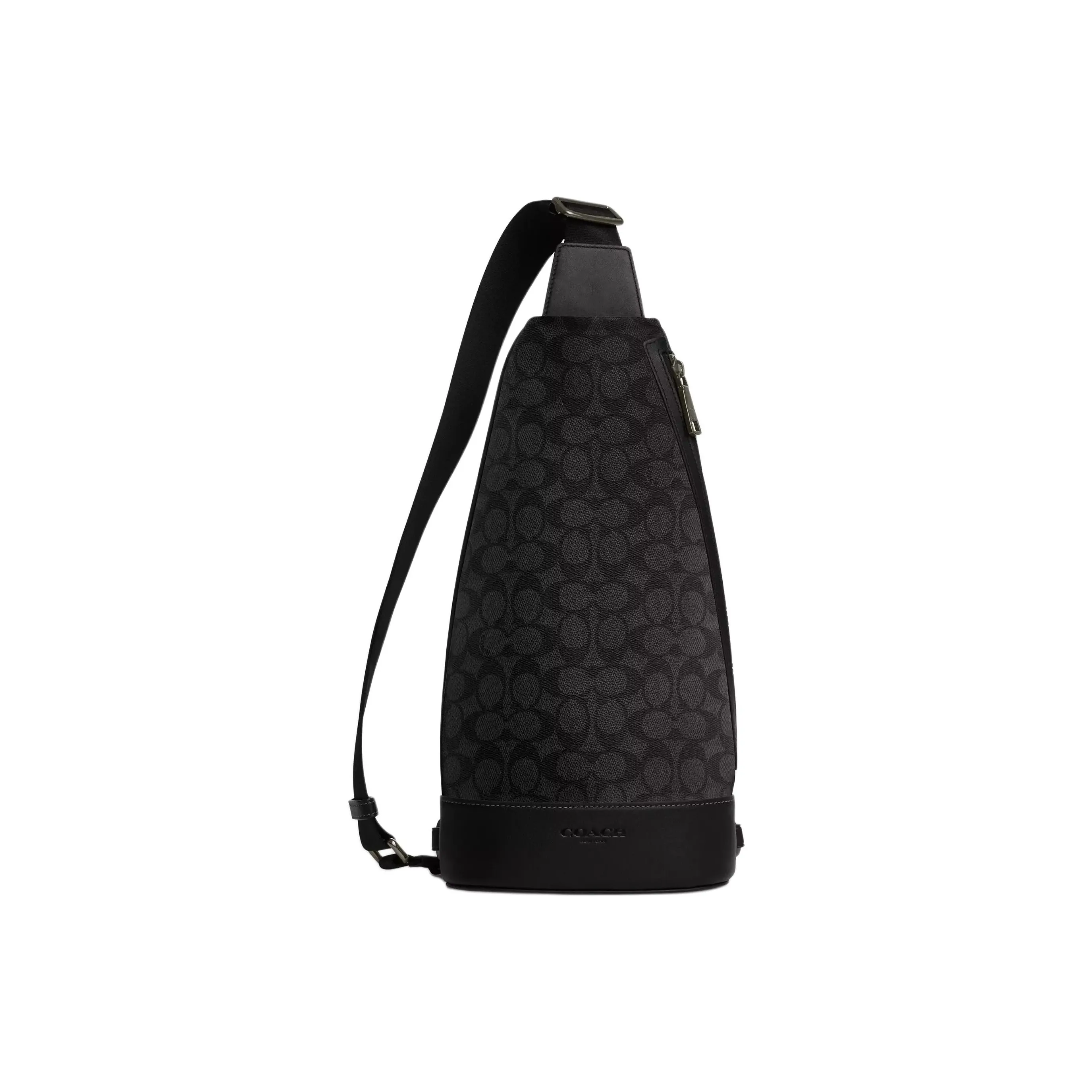 COACH weekend Canvas One Shoulder Crossbody Bag, Sling Bag Trumpets Men's Charcoal