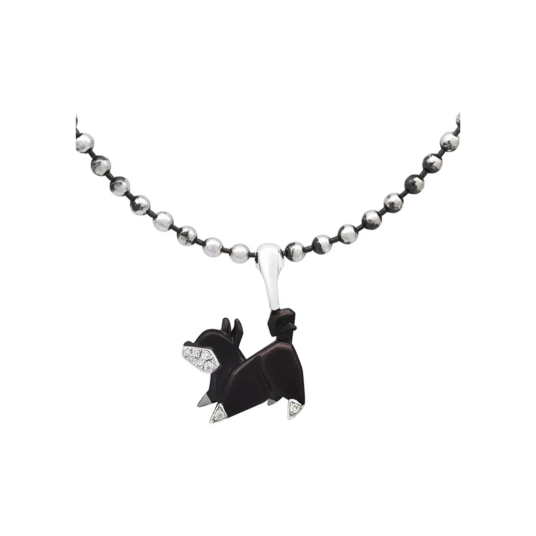 ICEWALD 925 Sterling Silver 18K Gold Plated Diamond Pendants Unisex Black