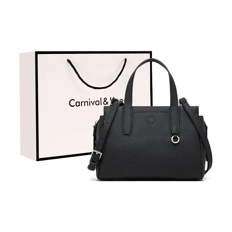 Carnival Keep Сумка из натуральной коровьей кожи стандартная женская черная коричневая серая